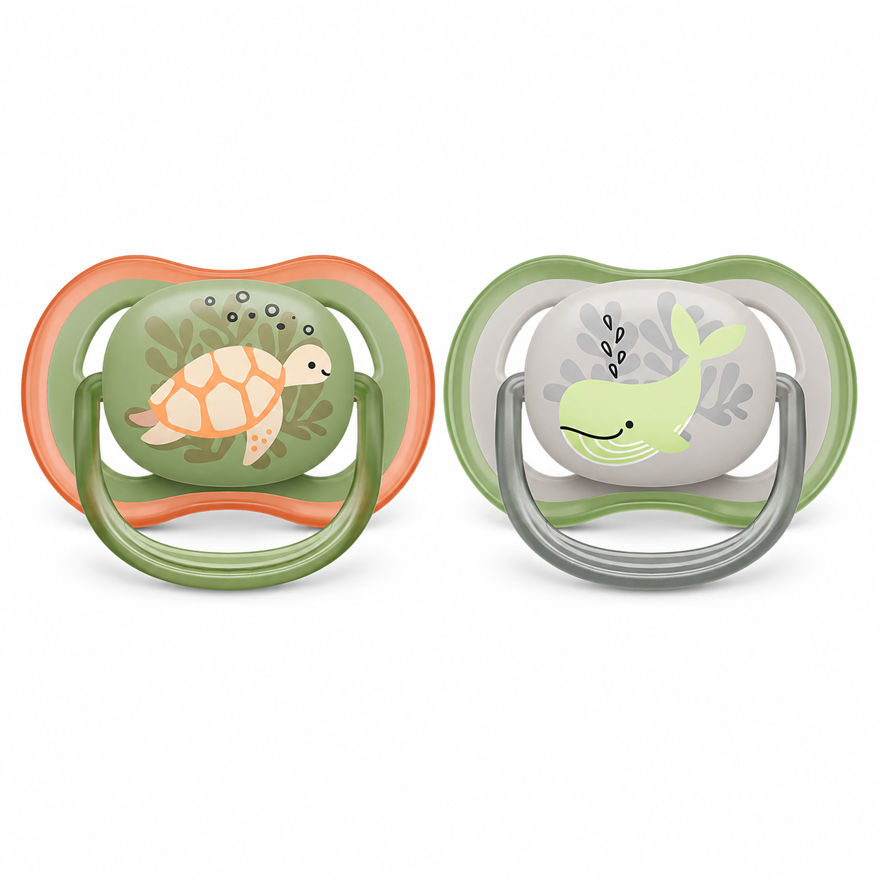 Philips Avent Ultra Air Pacifiers 6–18 Months – Turtle & Whale, 2 Pack